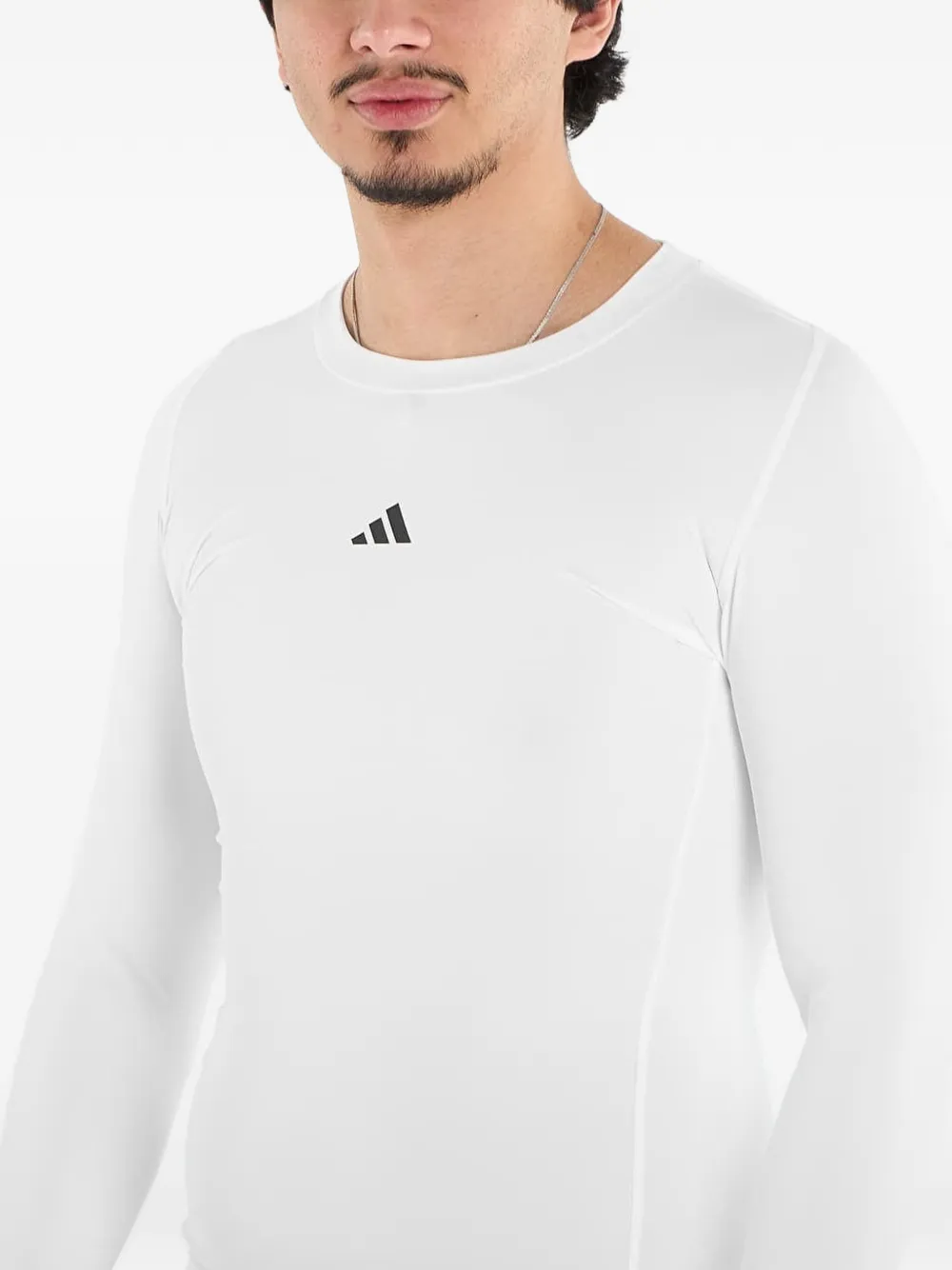 adidas Techfit T-shirt met lange mouwen Wit
