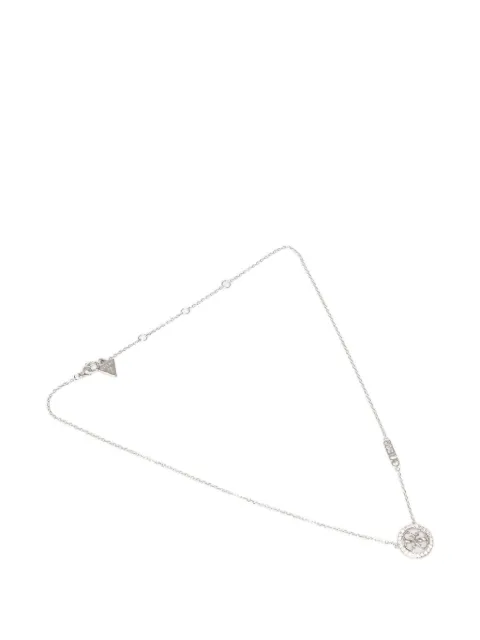 GUESS USA crystal-embellished logo necklace