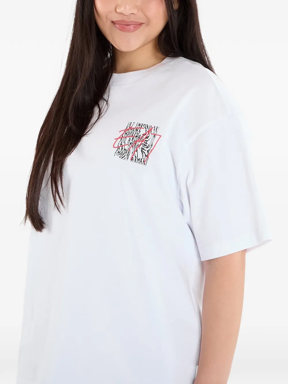 Ea7 Logo-print T-shirt In White