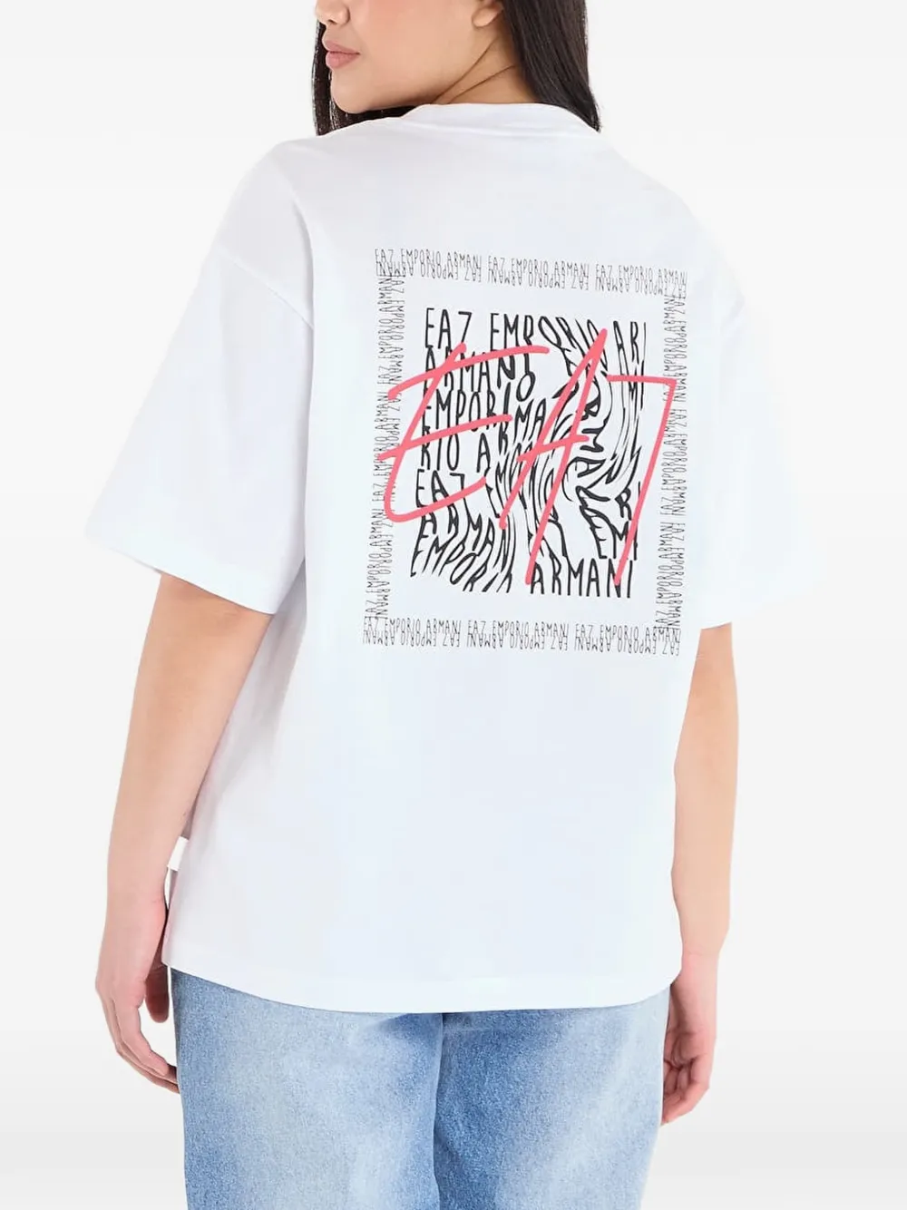 Ea7 Logo-print T-shirt In White