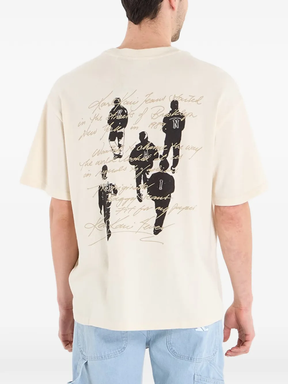 karl kani Katoenen T-shirt Beige