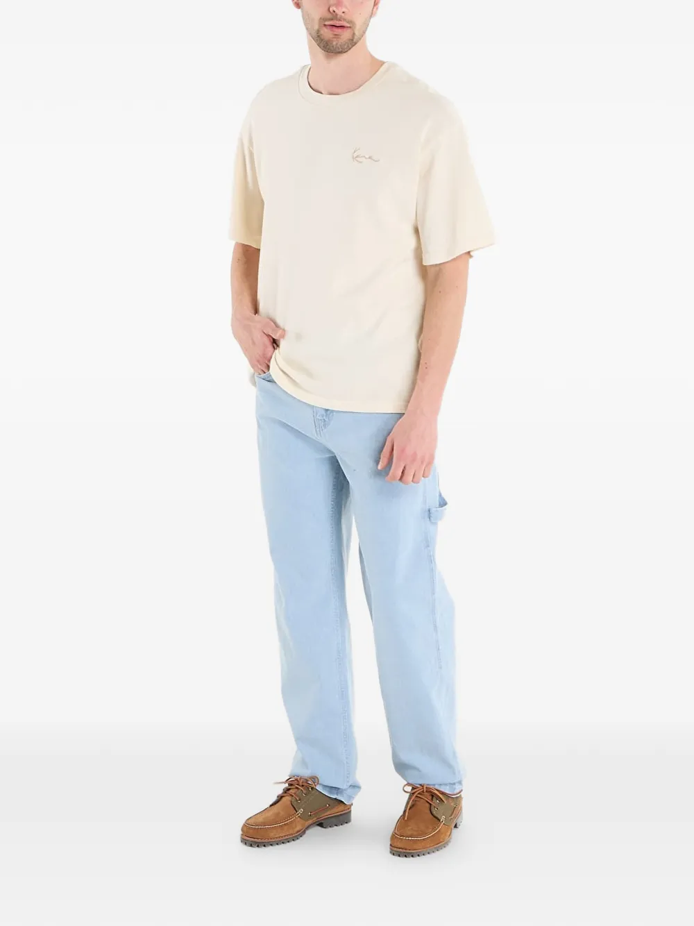 karl kani Katoenen T-shirt Beige