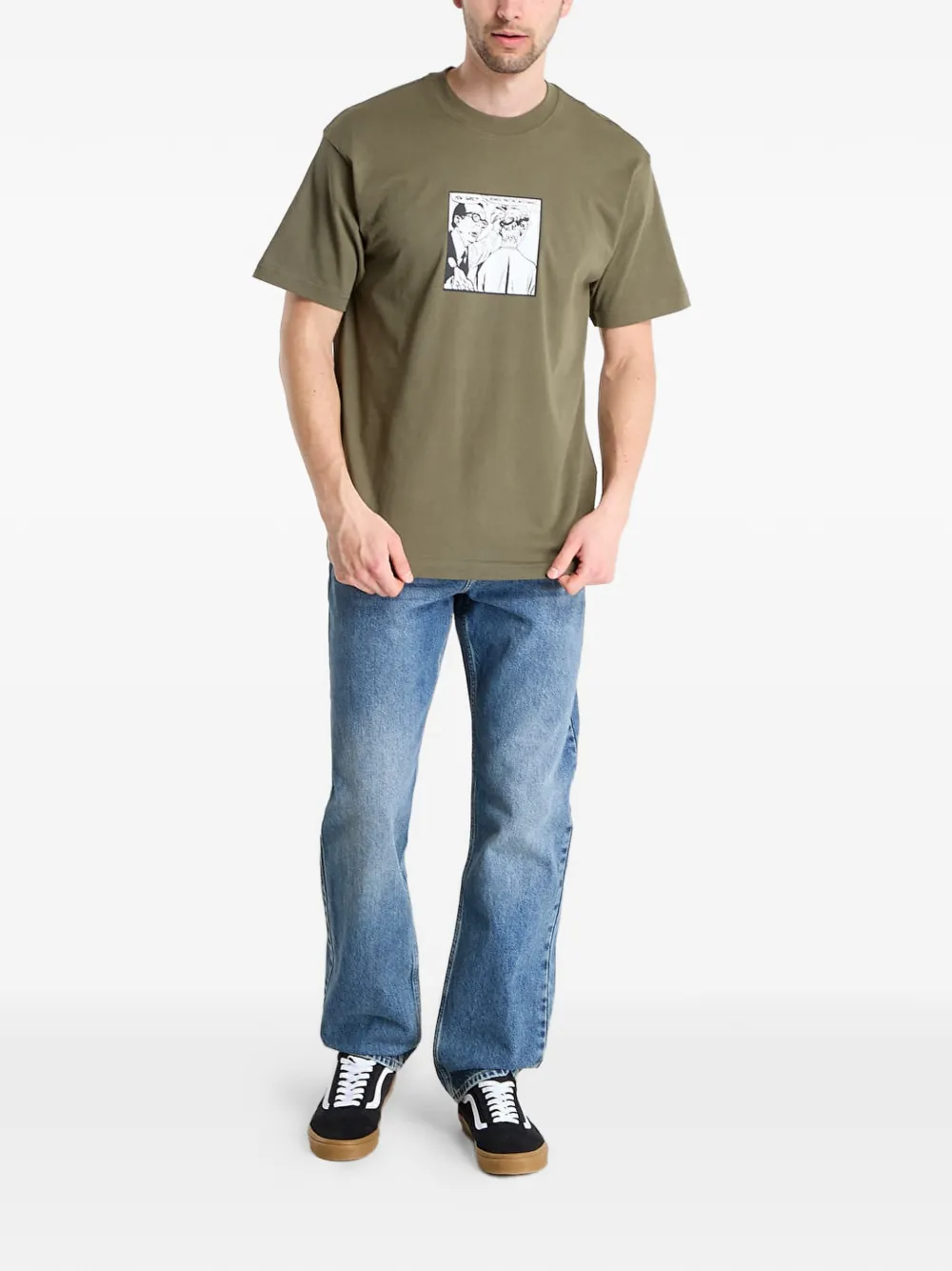 Vans Het zijn Just Shoes T-shirt met print Groen