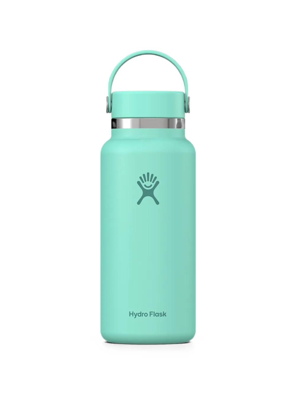 Hydro Flask Logo-print Water Bottle (946 Ml) In Green