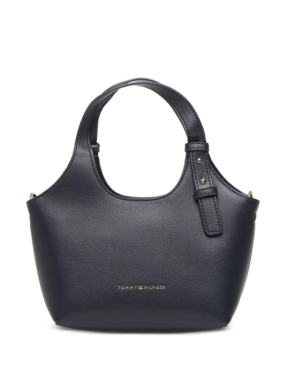 Tommy Hilfiger mini logo-detail pebbled-texture tote bag - Blu