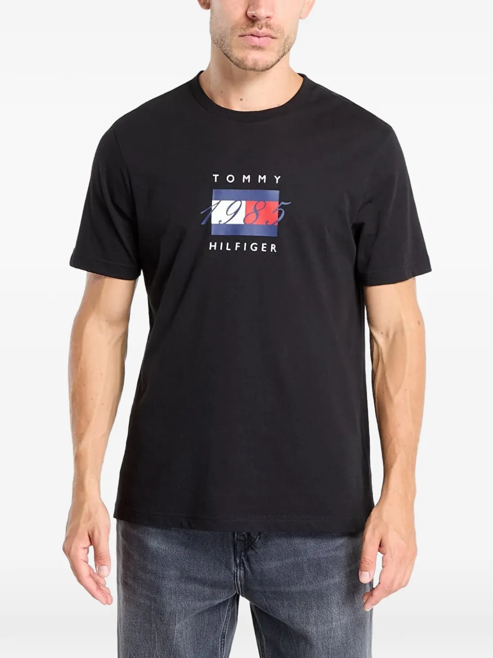 Tommy Hilfiger logo-print cottonT-shirt - Nero