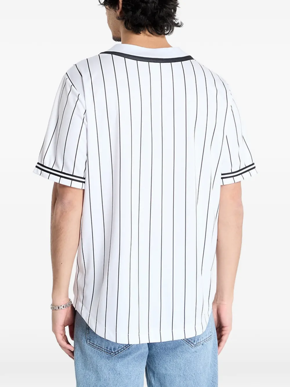 karl kani Honkbalshirt met krijtstreep Wit