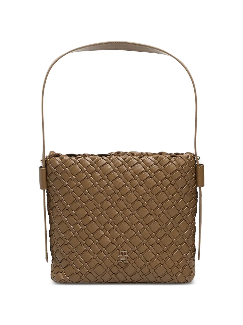 Tommy Hilfiger braided shoulder bag - Marrone
