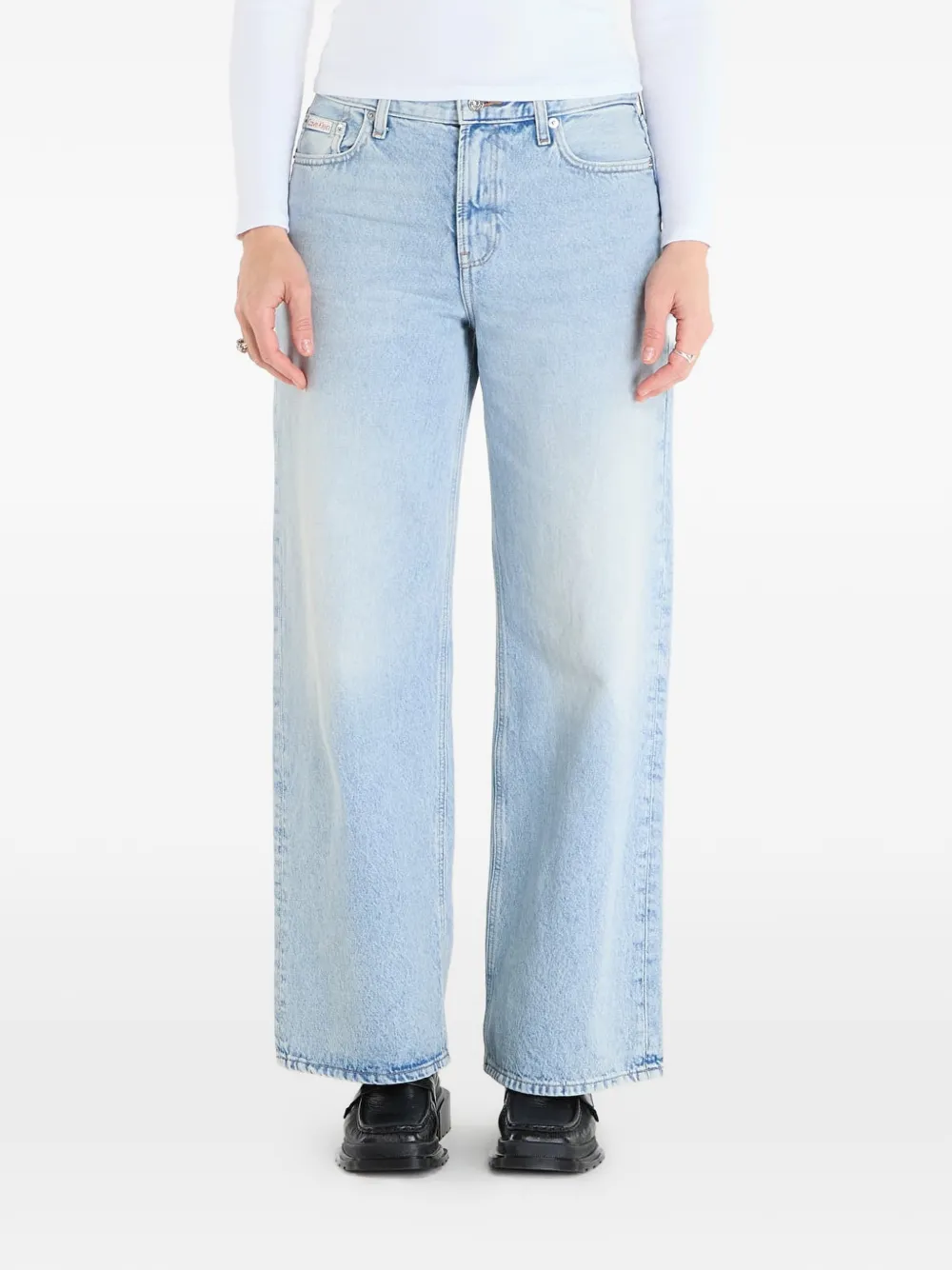 Calvin Klein Tief sitzende Baggy-Jeans - Blau