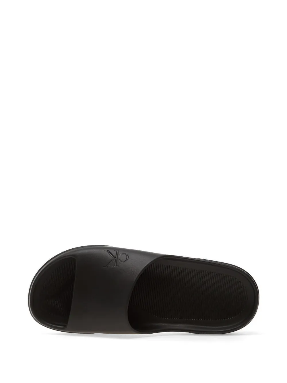 Calvin Klein debossed-logo slides Zwart