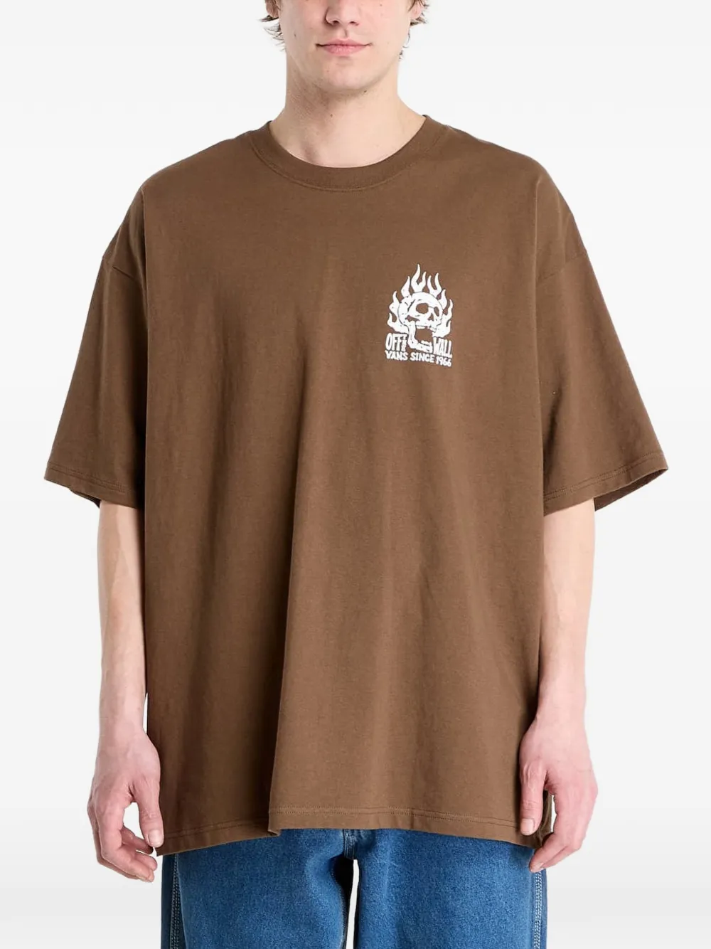 Vans Off The Wall Fever T-shirt In Brown