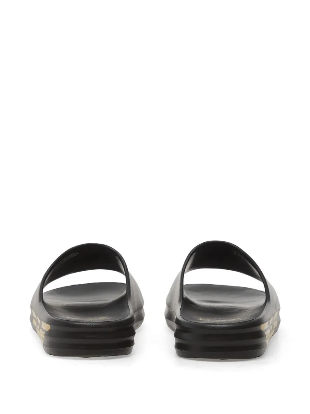 Ea7 Emporio Armani Crusher Distance logoprint slippers Zwart