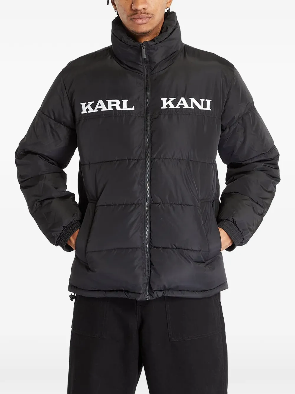 karl kani Piumino con logo - Nero