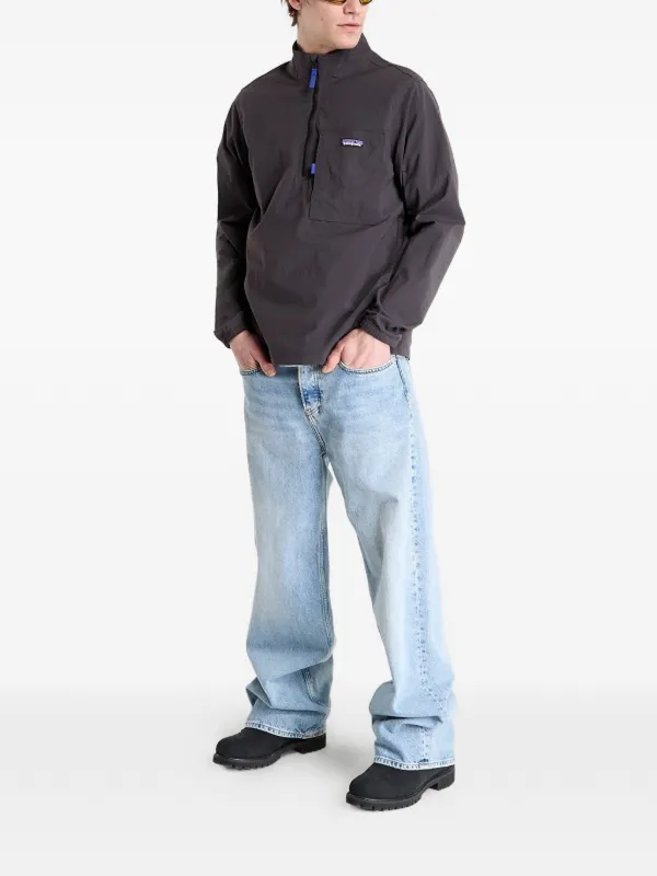 Patagonia ハーフマス　ネイビー Patagonia Outdoor Everyday Marsupial half-zip logo-patch Jacket