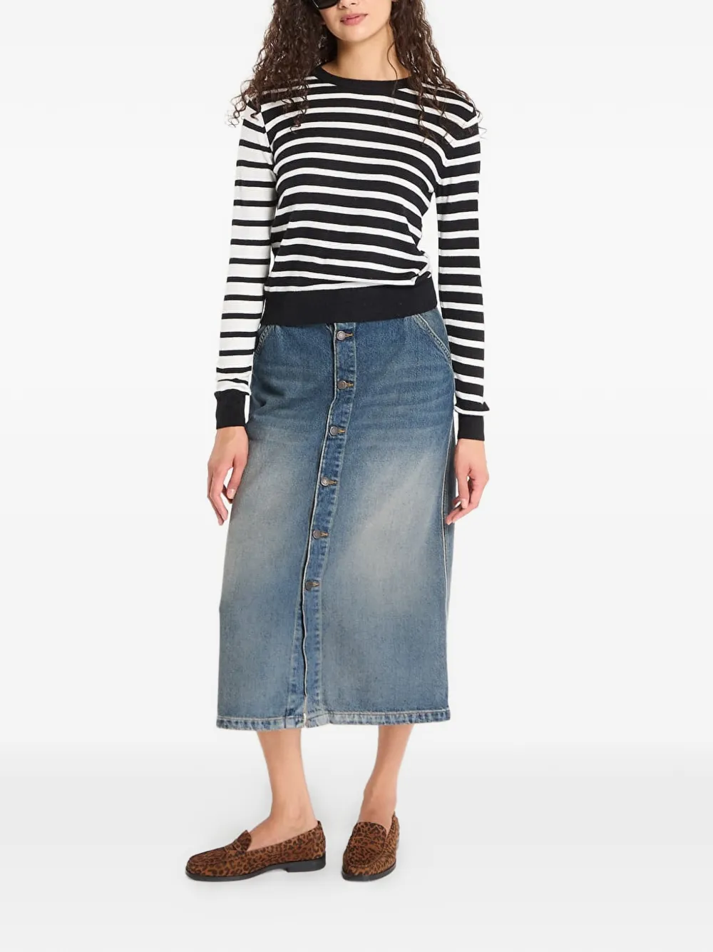  Desigual Pull à Rayures - Noir 