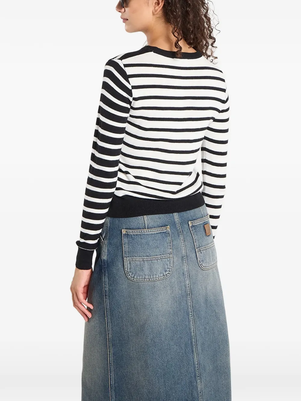  Desigual Pull à Rayures - Noir 