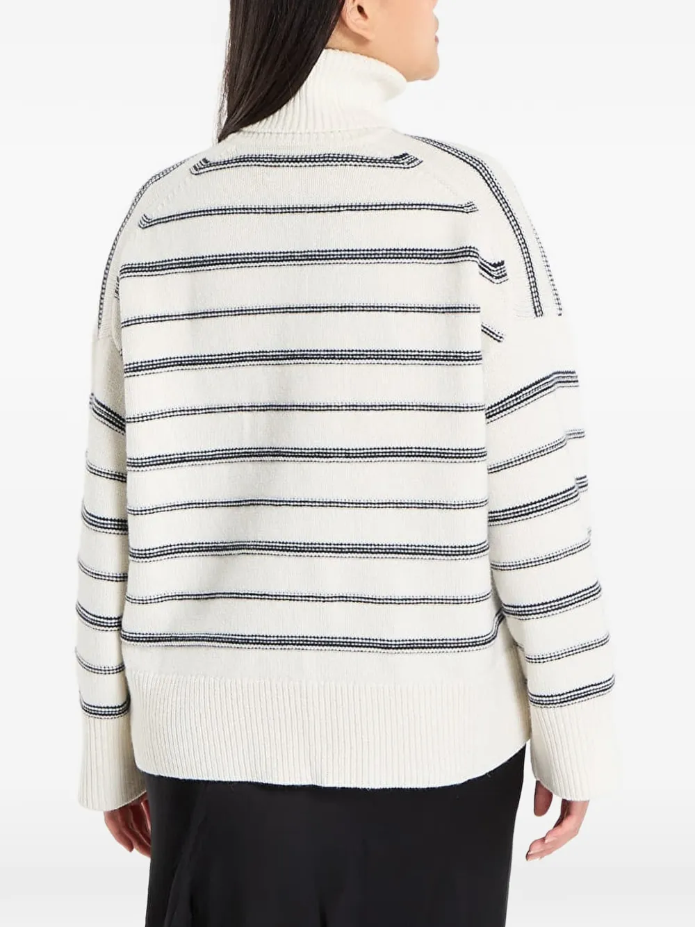 Samsoe & Samsoe Roll-neck Striped Sweater In Multi