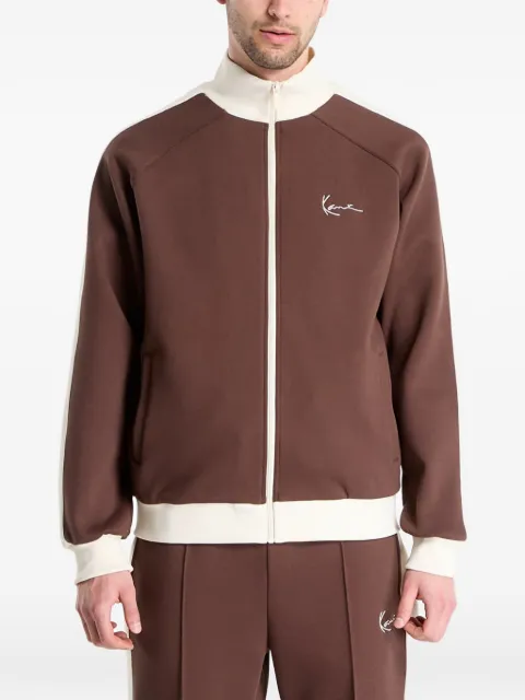 karl kani striped zip-up sweatshirt