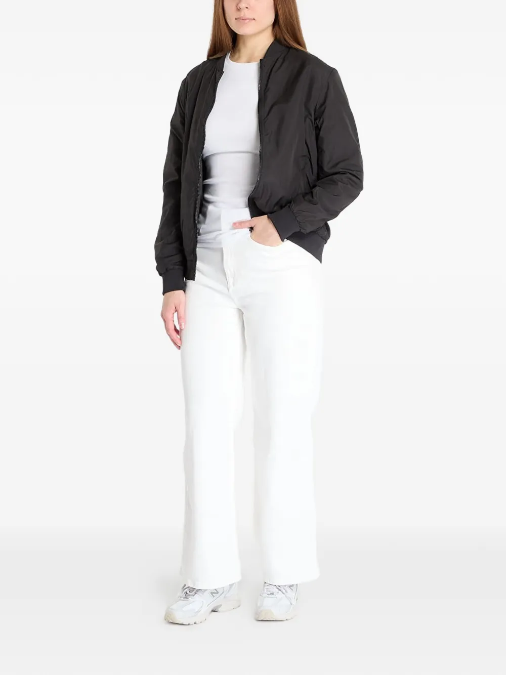 Urban Classics Bomberjack met rits Zwart
