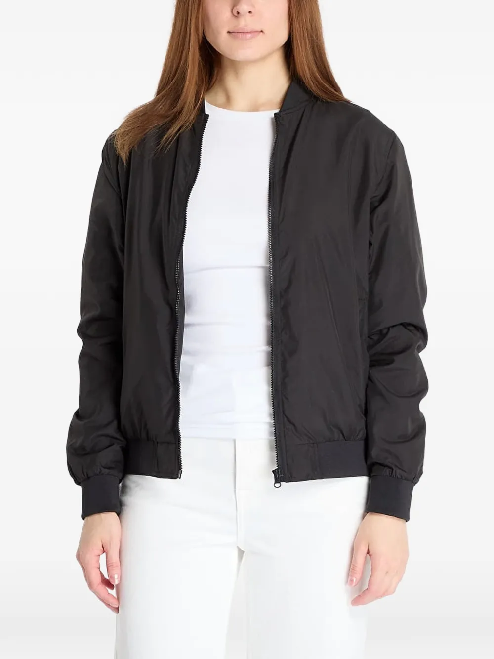 Urban Classics Bomberjacke mit Reißverschluss - Schwarz