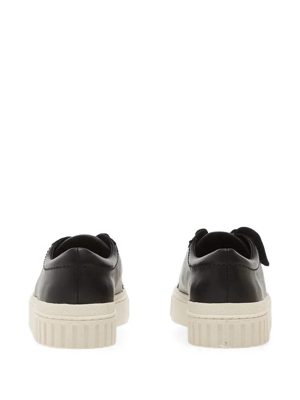 Clarks Mayhill Walk leren sneakers met plateauzool Zwart