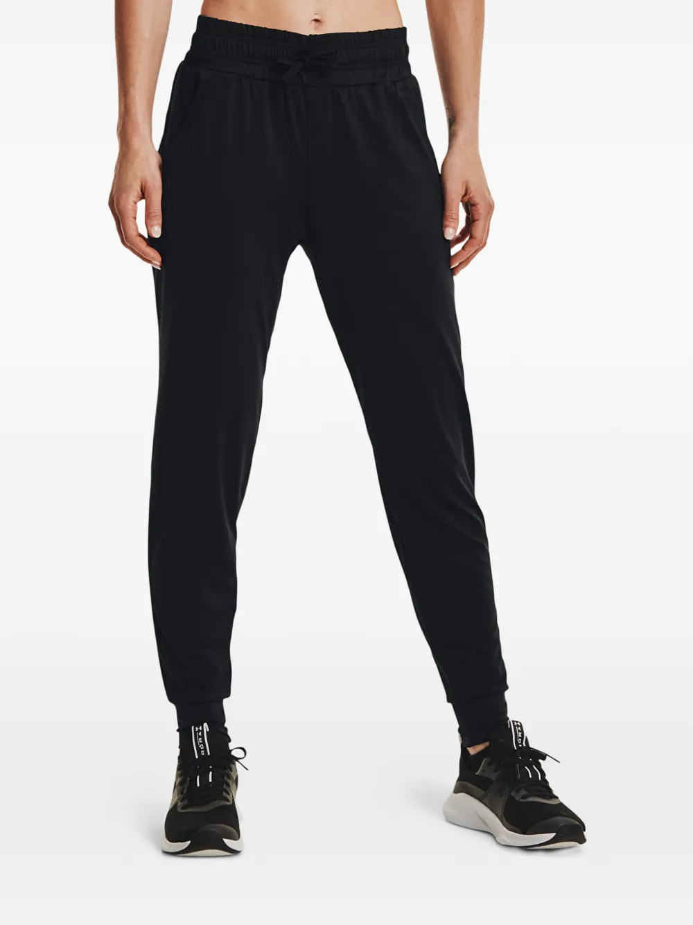 Under Armour drawstring-waistband tapered trousers - Black