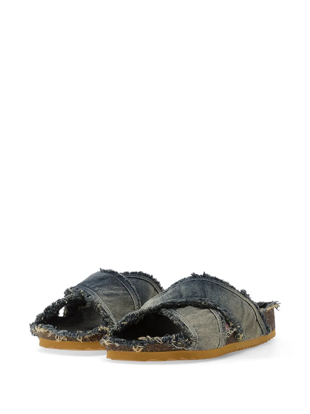 Diesel D-Woodstock sandalen met franje Blauw