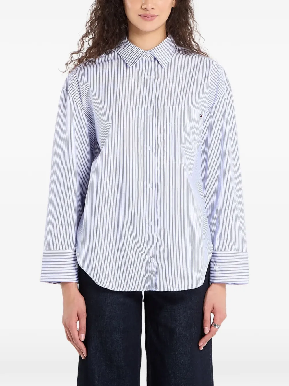Tommy Hilfiger stripe-pattern button-up shirt - Bianco