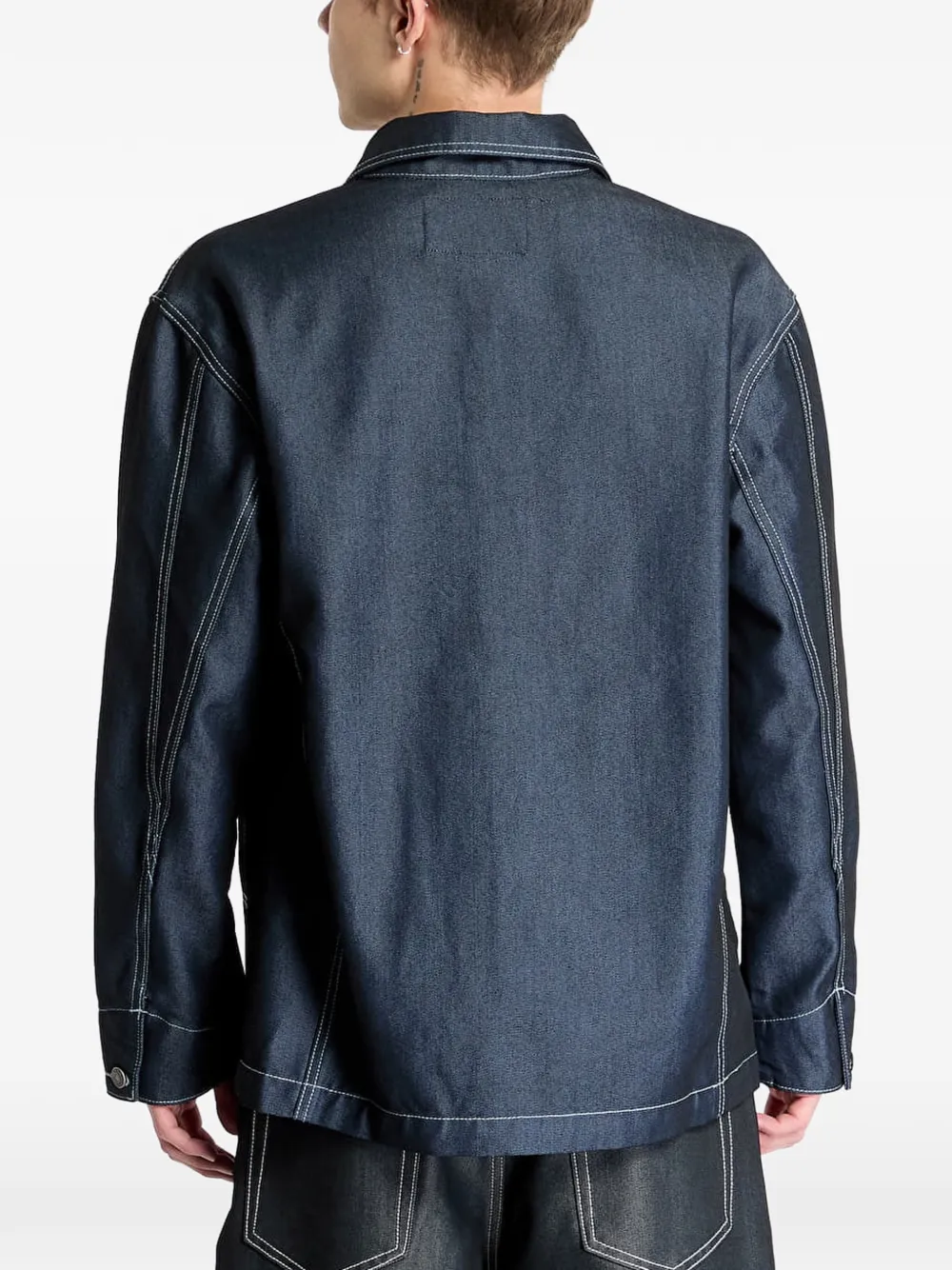 GUESS USA Originals Chore denim jack met contrasterend stiksel Blauw