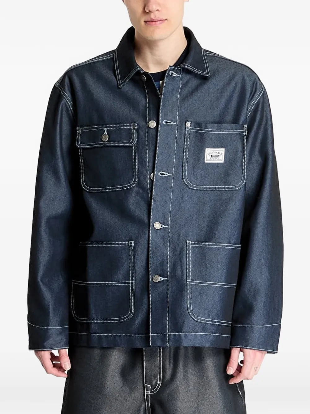 GUESS USA Originals Chore contrast-stitch denim jacket - Blue