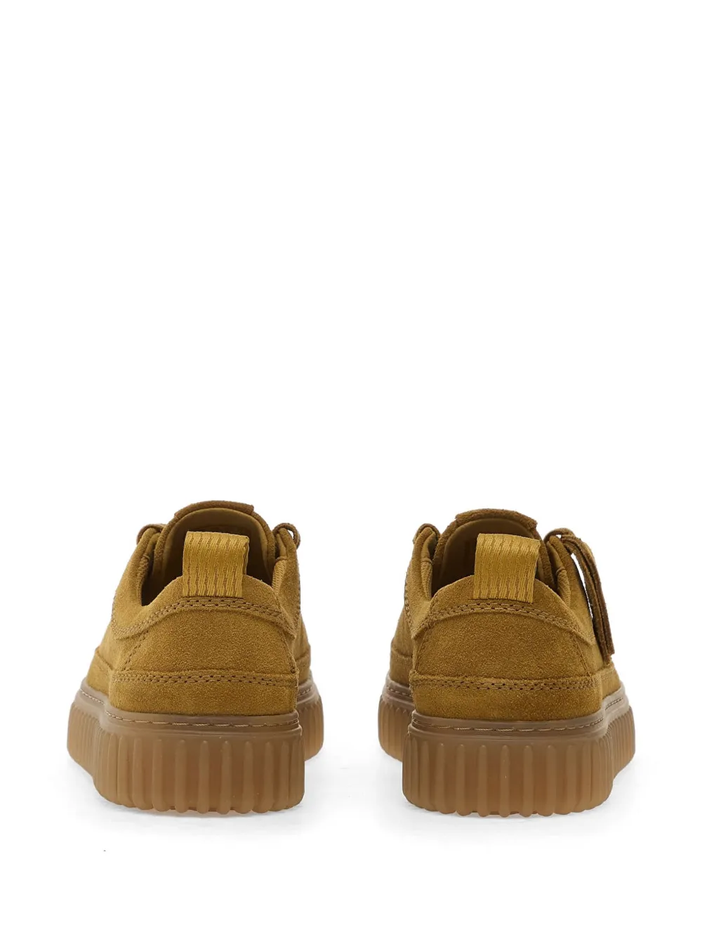 Clarks Torhill Lace suède sneakers met geribbelde zool Bruin