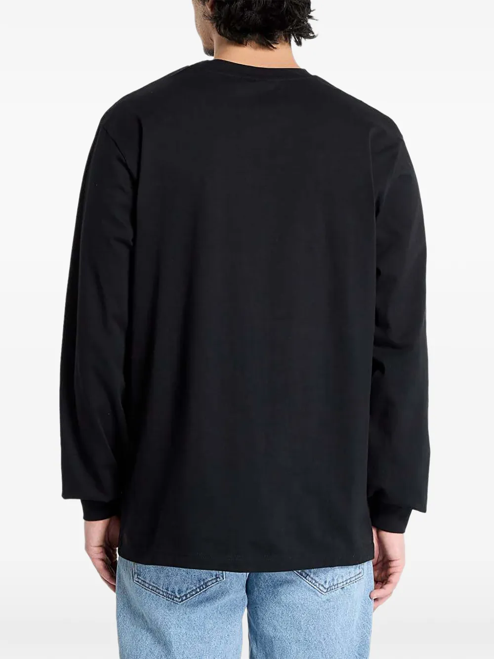 karl kani T-shirt met logodetail en lange mouwen Zwart