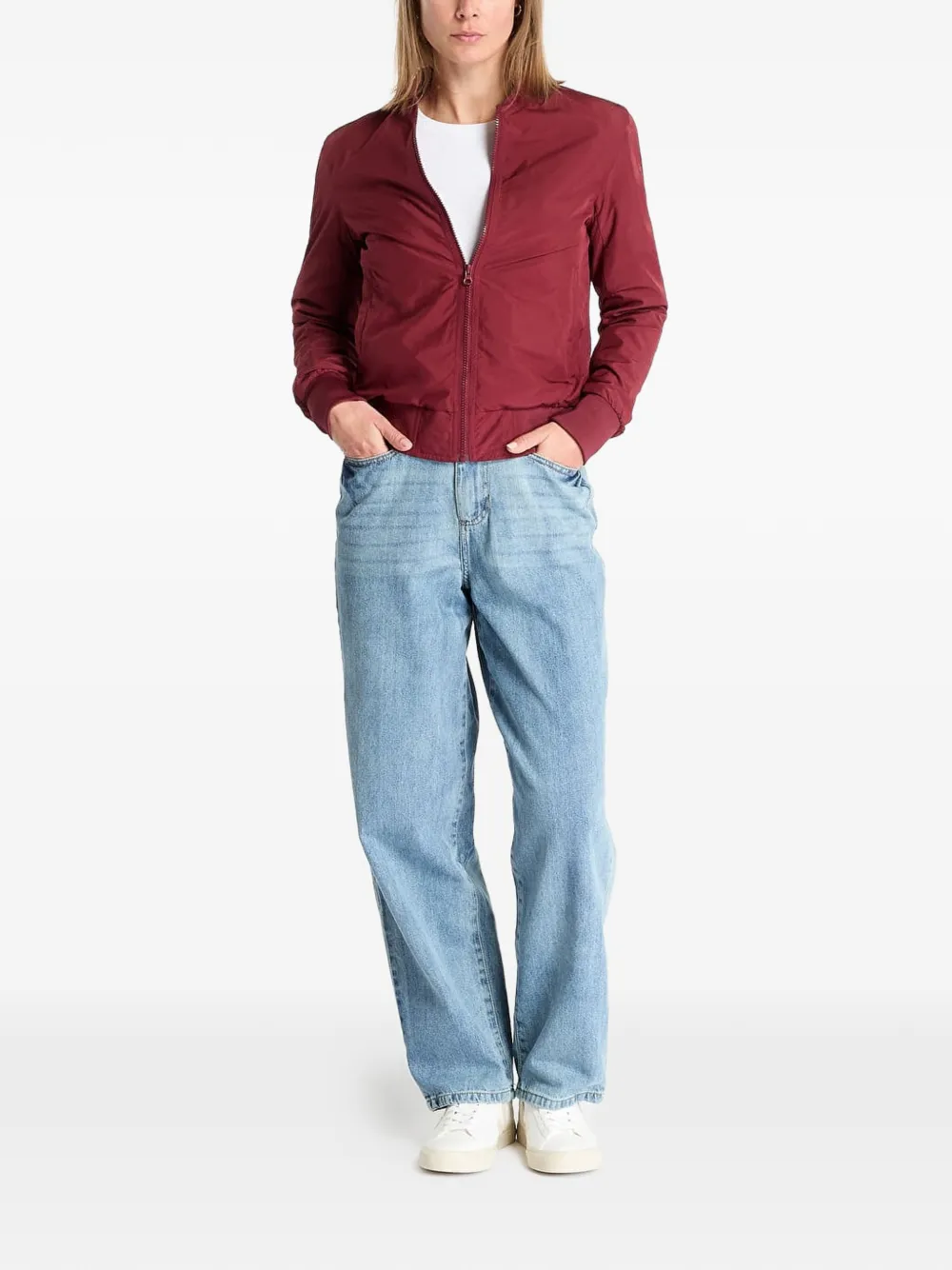 Urban Classics Bomberjack met rits Rood