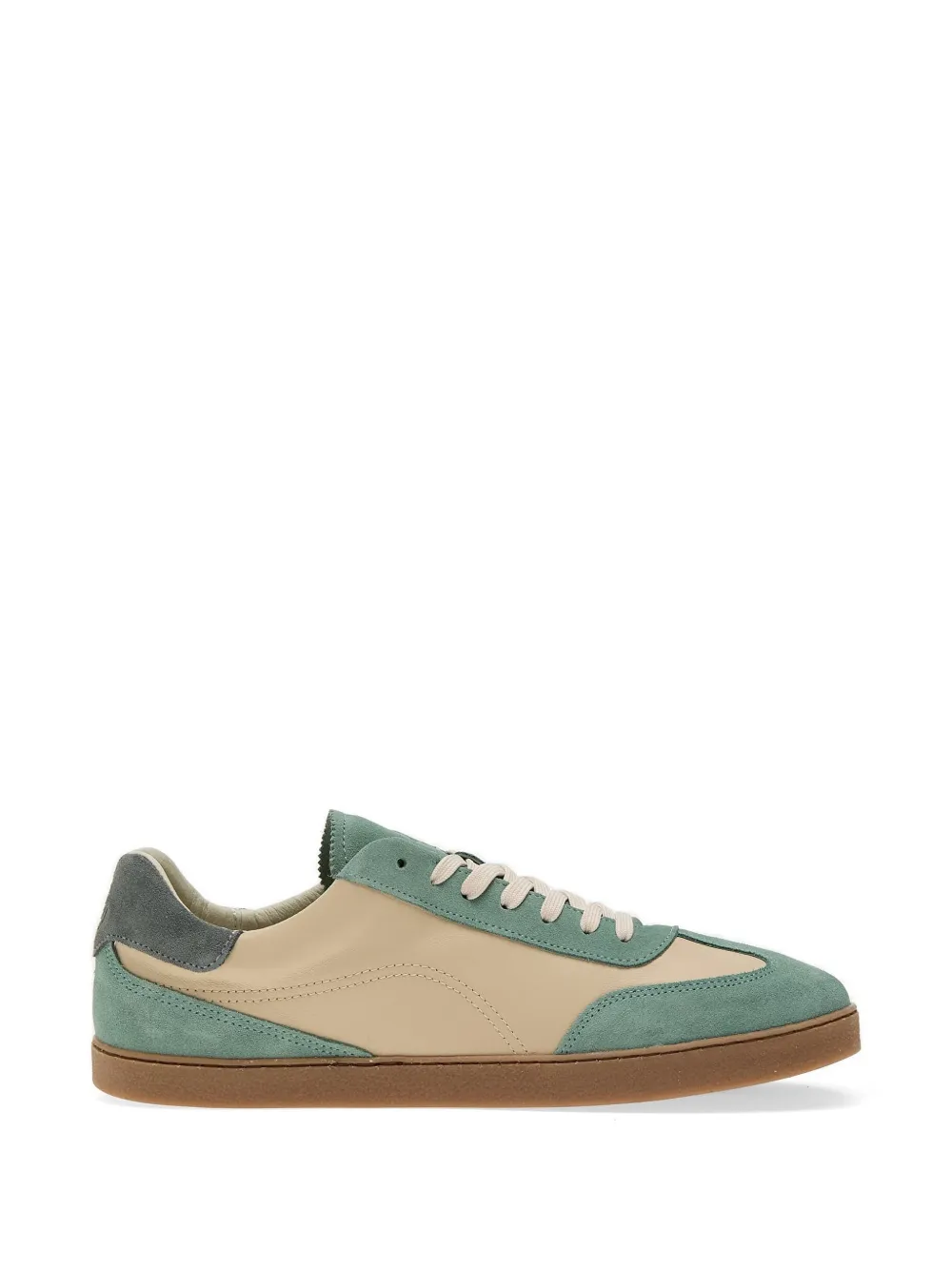 GROUNDIES panelled leather sneakers - Nude