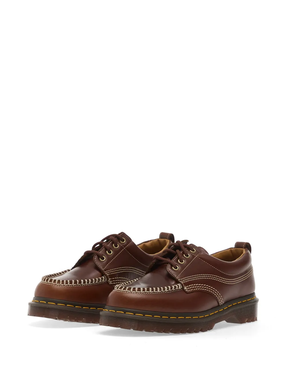 Dr Martens Lowell derby schoenen met contrasterend stiksel Bruin