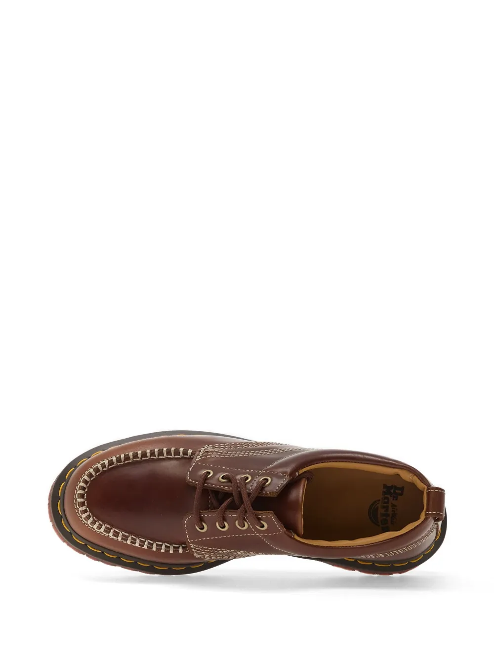 Dr Martens Lowell derby schoenen met contrasterend stiksel Bruin