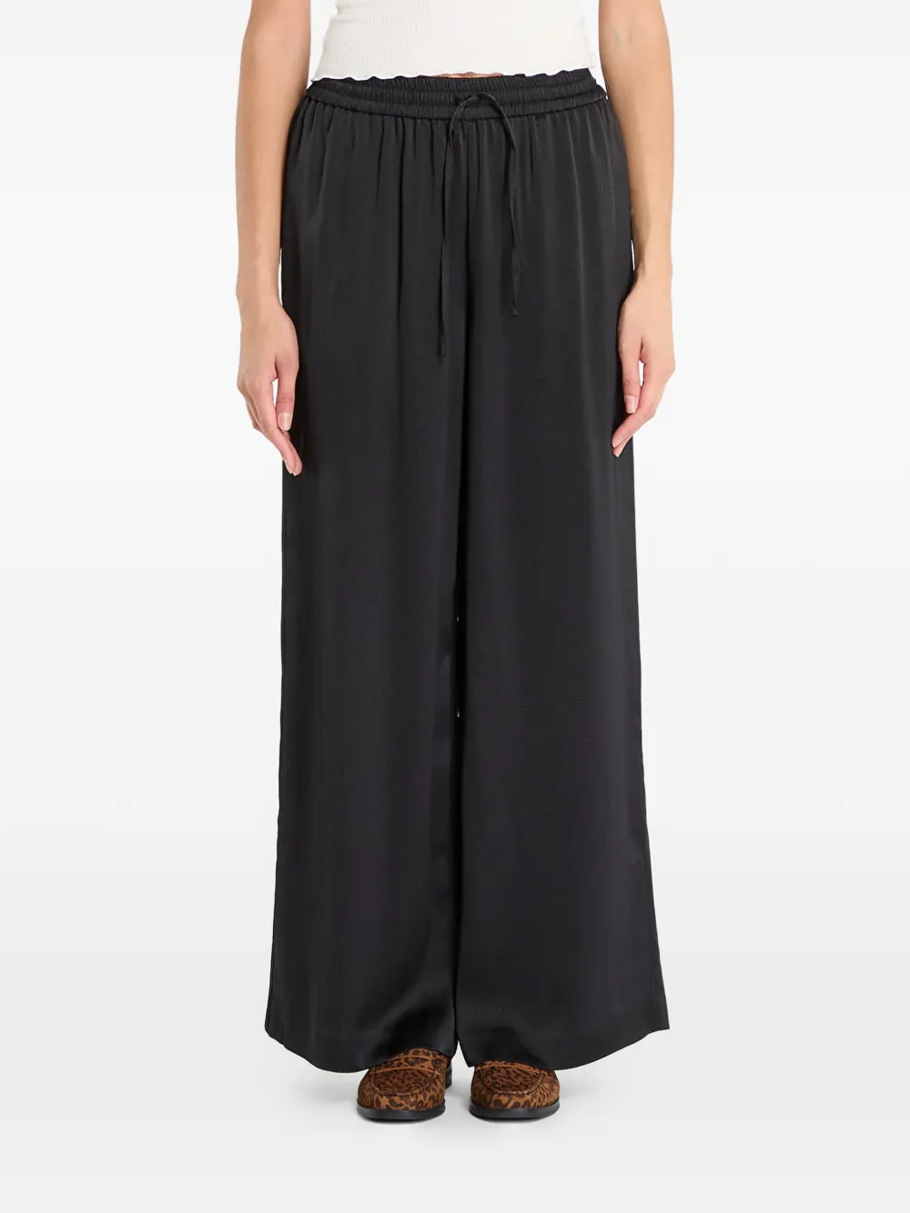 SAMSOE SAMSOE elasticated-waistband palazzo pants - Nero