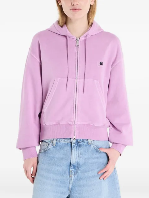 Carhartt WIP Nelson logo-patch zip-up hoodie