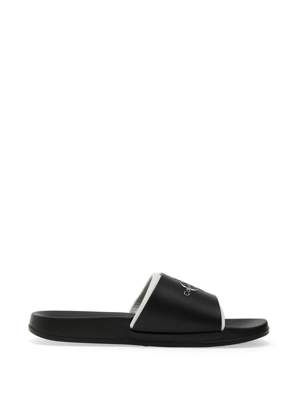 Calvin Klein logo-print slides - Schwarz