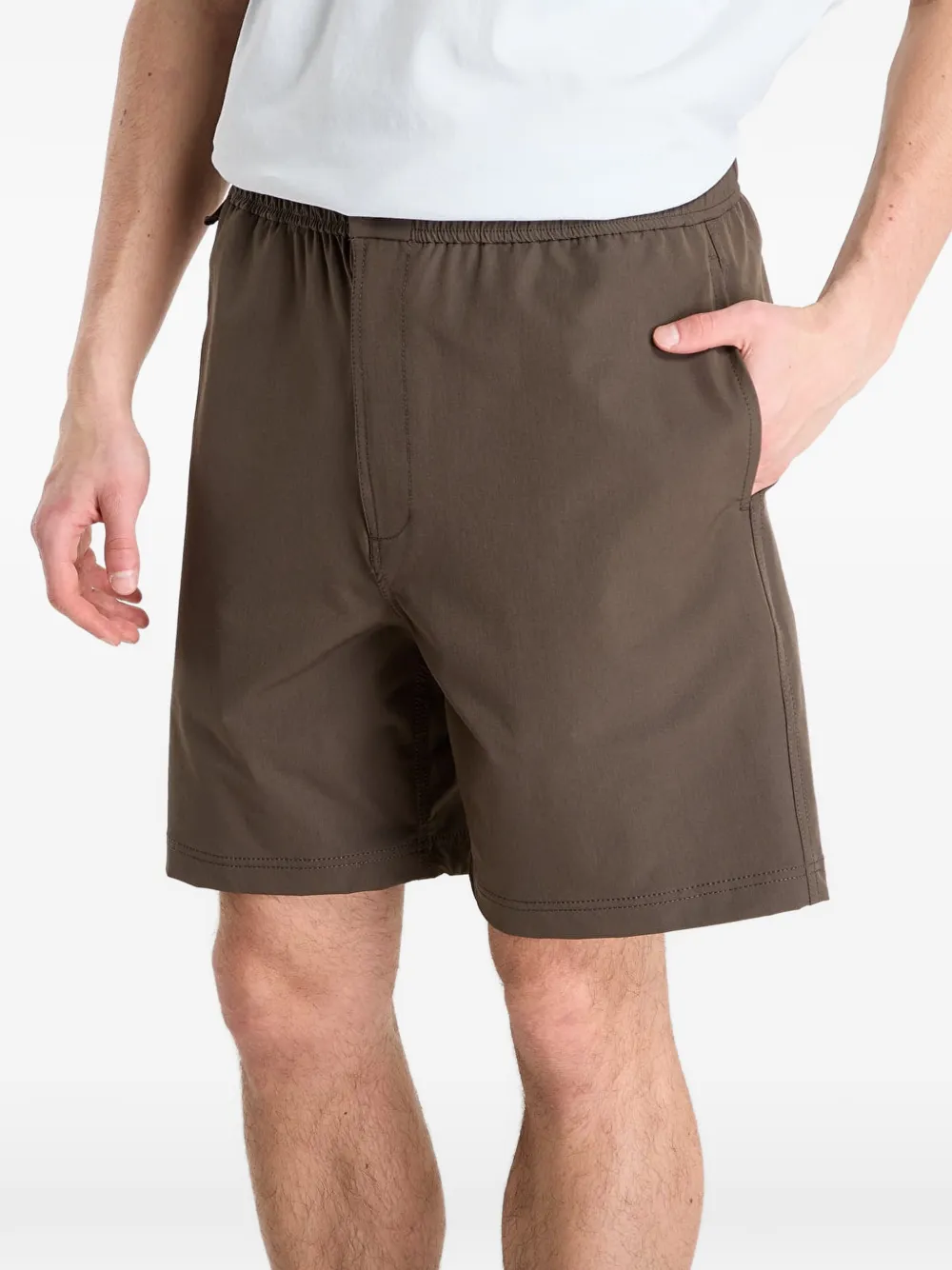 SAMSOE X Shorts met elastische tailleband Bruin
