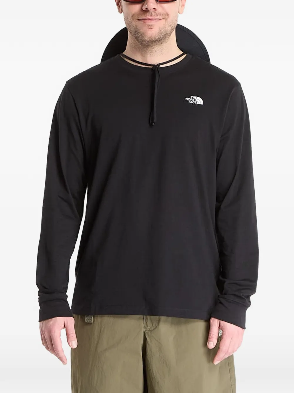 The North Face T-shirt a maniche lunghe con logo - Nero