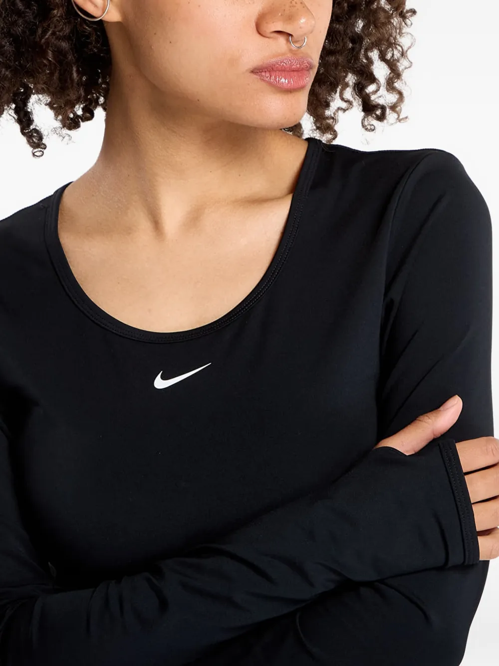 Nike Cropped top met uitgesneden detail Zwart