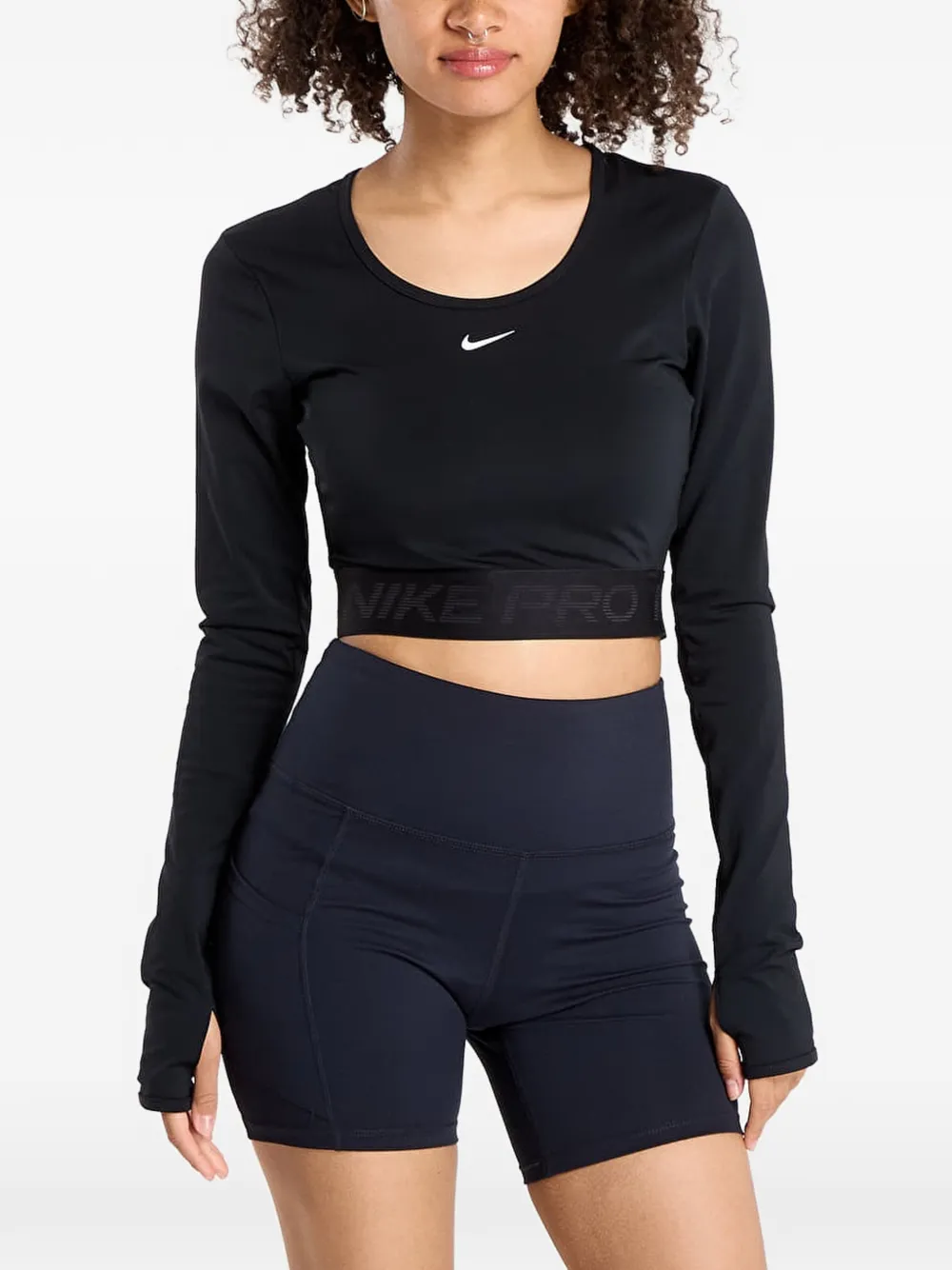 Nike cutout-detail cropped top - Nero
