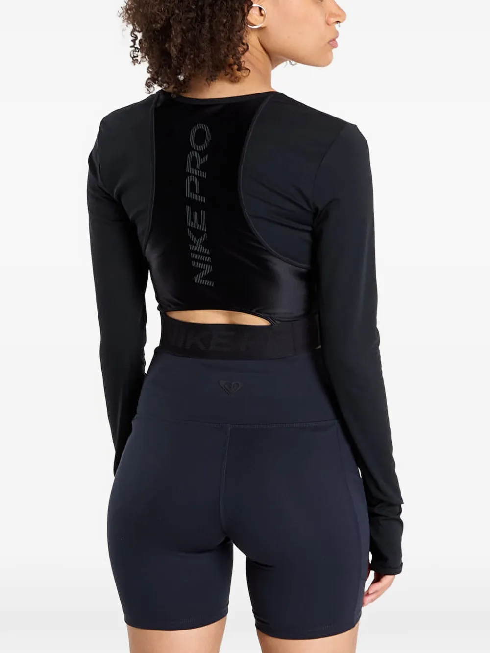 Nike Cropped top met uitgesneden detail Zwart