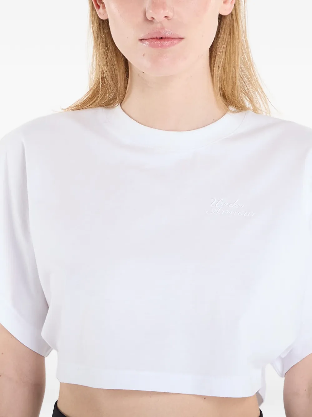 Under Armour Cropped T-shirt Wit