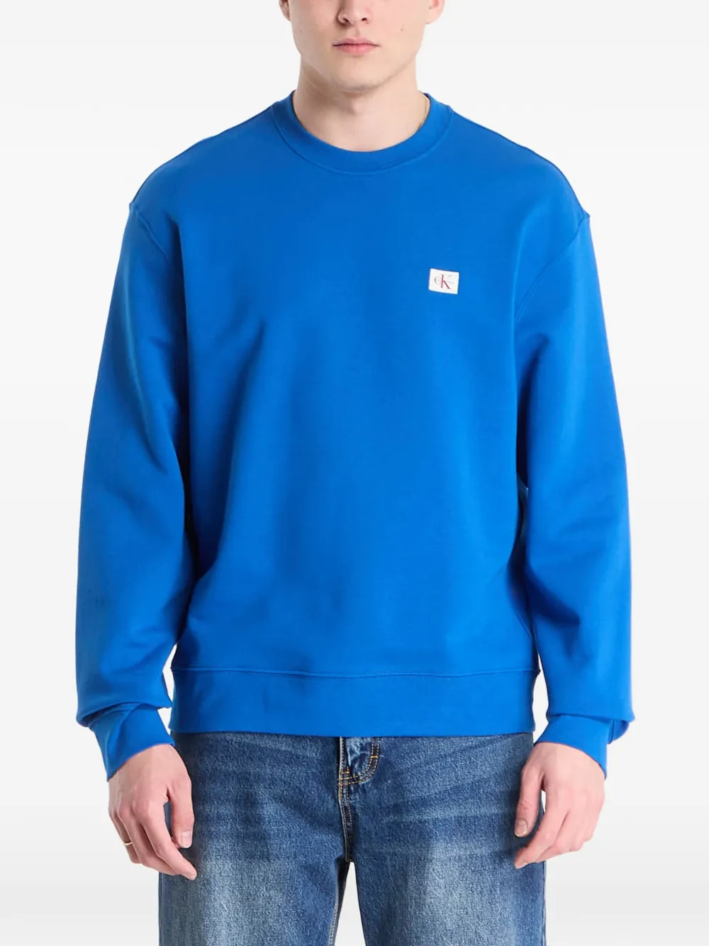 Calvin Klein logo-patch sweatshirt | Blue | Image 1