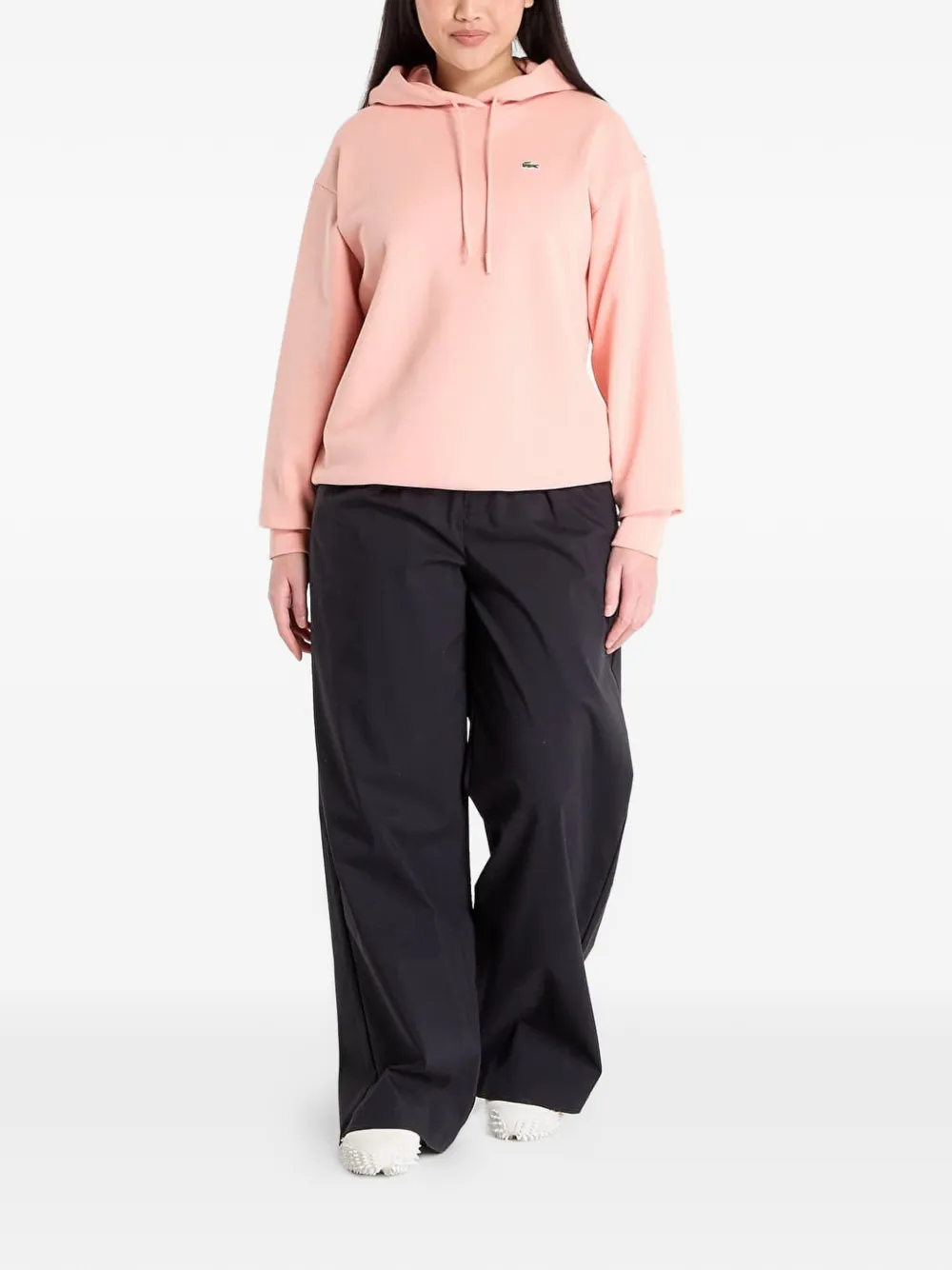 Lacoste Katoenen hoodie Roze