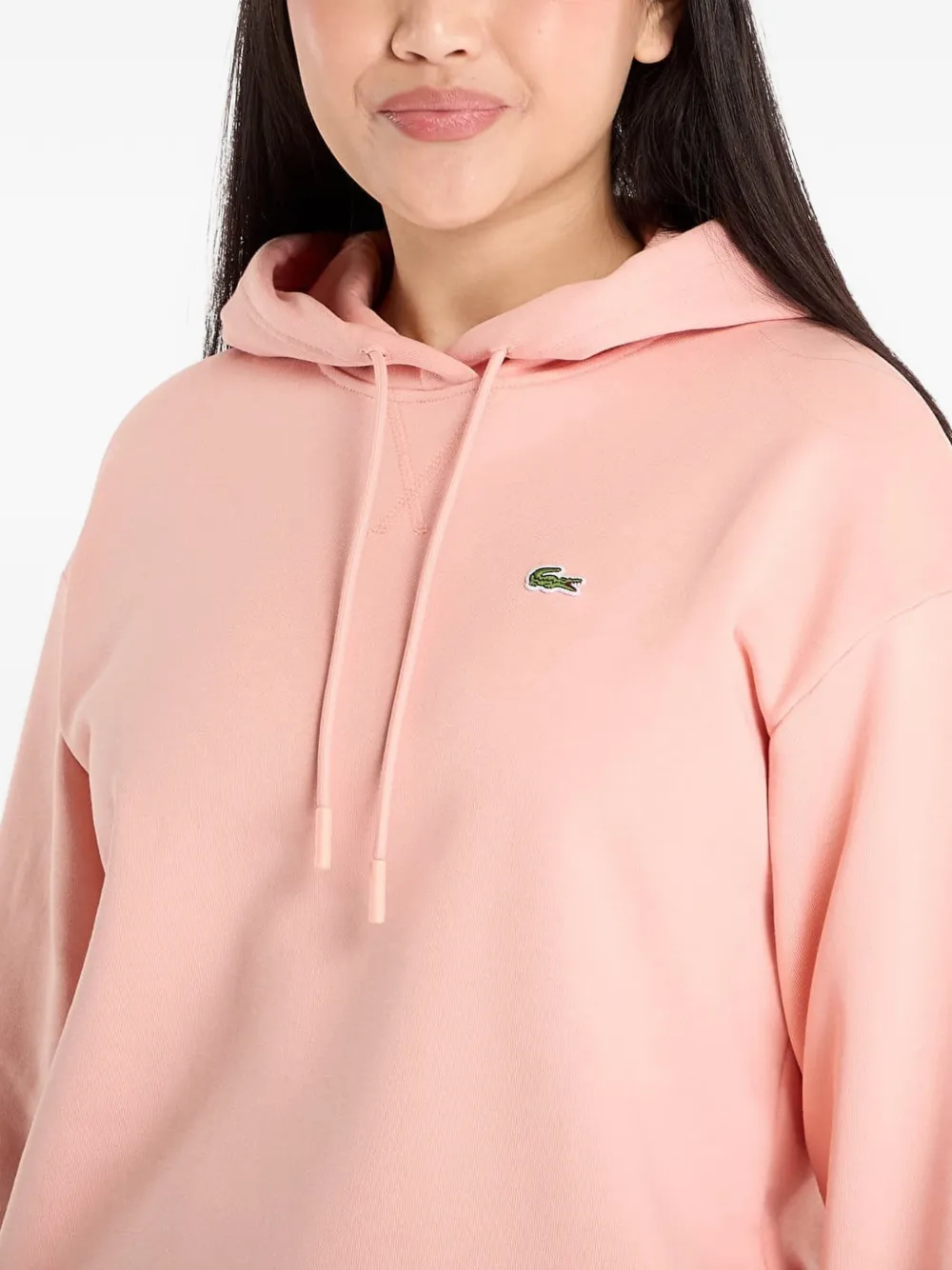 Lacoste Katoenen hoodie Roze