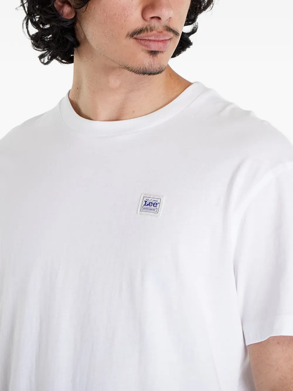 LEE T-shirt met logopatch Wit