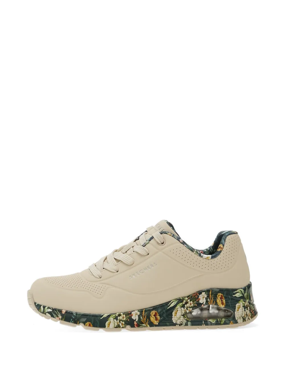Skechers Uno Floral-print Perforated Sneakers In Multi